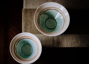 Serene Waters handmade porcelain bowl