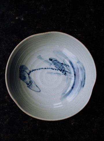 Handprinted Harmony Porcelain Bowl